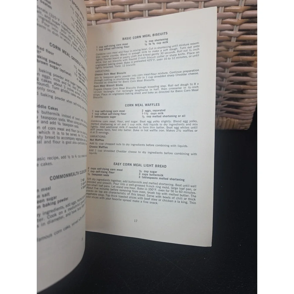 Heritage Corn‎ Meal Cookery cook book Raleigh NC North Carolina Yates Mill